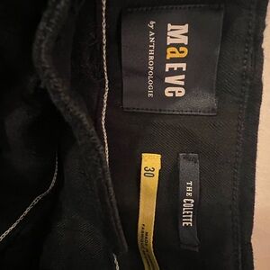 Anthropologie Colette—Black Linen Size 30, Like New